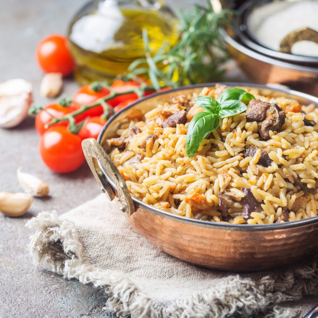 Bowl mit Lamm und Pilaf
